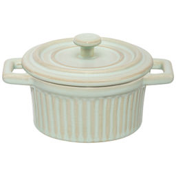 Форма для запекания с крышкой "Традиция" 14.3*10.3*8.2 см 200 мл круглая, мятная, высота изделия без крышки 5.1 см, диаметр крышки 11 см, диаметр дна 9.3 см, внутренний размер формы 9.8*4.6 см