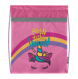 Мешок для обуви Schoolformat ЗЕФИРНЫЙ ЕДИНОРОГ 42х34 см, фуксия 1 отделение, для девочек