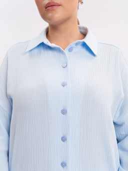 Блузка из муслина BL28501BLU15 - Артесса фото 4