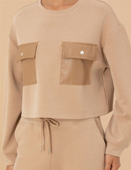 Bej Sweatshirt - Pierre cardin фото 6