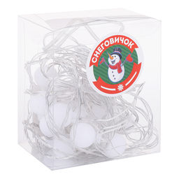 Электрогирлянда "Бусины", 4 м, 20 ламп, цветная