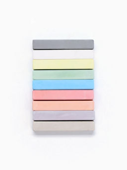 Цена за 4 шт. Мелки цветные школьные 9 шт. «Синий трактор», прямоугольные