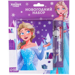 Канцелярский набор «С новым годом», блокнот А6, ручка, наклейки, «Сестры»