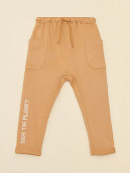 Beli Lastikli Bask?l? Erkek Bebek E?ofman Alt