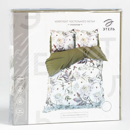 Постельное бельё Этель 2 сп Пионы 175х215 см, 200х220 см, 70х70 см - 2 шт фото 12