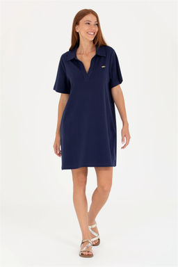 Женское темно-синее трикотажное платье Неожиданная скидка в корзине