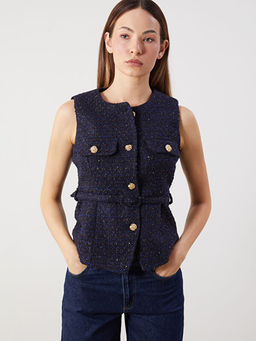 Bisiklet Yaka Kad?n T?vit Yelek