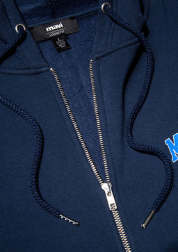 Mavi Logo Bask?l? Fermuarl? Lacivert Sweatshirt  фото 8