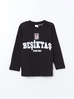 Bisiklet Yaka Be?ikta? Bask?l? Uzun Kollu Erkek Bebek Pijama Tak?m?