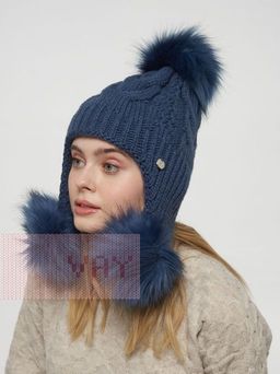 Шапка женская 202-8378. 023 джинс