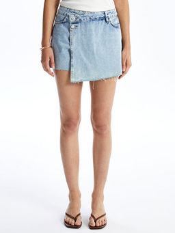 Standart Fit Kad?n Jean ?ort Etek