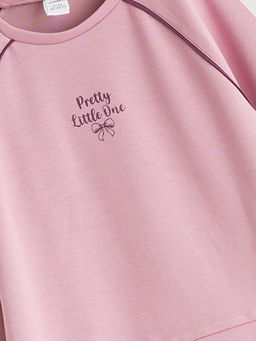 Bisiklet Yaka K?z ?ocuk Sweatshirt ve E?ofman Alt?