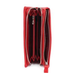 Кошелек женский натуральная кожа Cossroll-2203-9916-1, на молнии, 2отд, 9карм, красный SALE 248023
