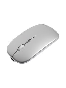 Мышь MB-2.4 беспроводная, оптическая, подсветка, 800-1600 dpi, USB, Bluetooth, серебристая