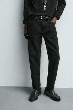 JEANS SLIM TAPERED FIT / Negro - Zara фото 5