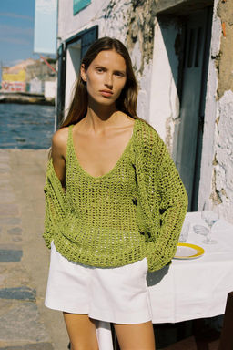 KNIT TOP WITH STRAPS - Zara фото 3