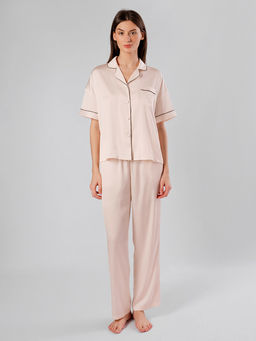 Пижама домашняя Indefini рубашка и брюки из полиэстера