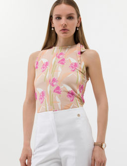 Kahverengi Kolsuz Comfort Fit Bluz - Pierre cardin фото 2