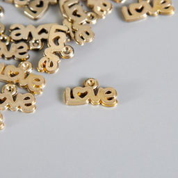 Цена за 50 шт. Декор для творчества пластик «Love ажурная», 1×1.3×0.2 см