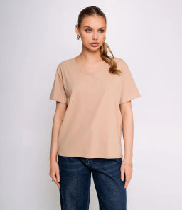 Футболка #ОКТ075005, бежевый