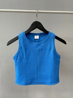 Топ Кашкорсе Хлопок с лайкрой качество пенье, василек