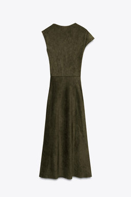 FAUX SUEDE ASYMMETRIC DRESS - Zara фото 5