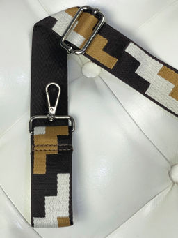 LACCOMA ремень 1000-тетрис-3,8-кор/св.кор/бел полиэстр