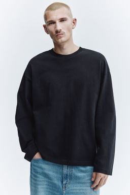 Camiseta de punto de manga larga Oversized Fit - H&m фото 4