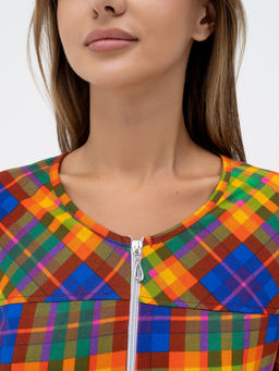 Халат хлопок 100%,сине-желтый