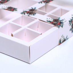 Коробка для конфет, 8 конфет и шоколадка, 17,7 х 17,7 х 3,8 см Шишки - UPAK LAND фото 10