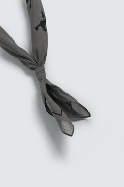 BANDANA ESTAMPADO CABALLOS / Gris - Zara фото 6