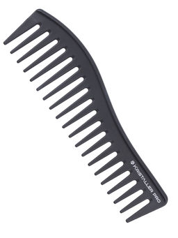 Kristaller Профессиональный гребень для волос редкозубый AC498, карбон, черный, 18 см