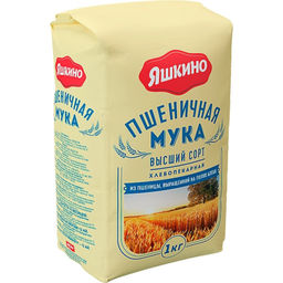 Яшкино, мука пшеничная высшего сорта, 1 кг  фото 2