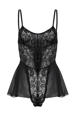 TRENDYOLMILLA Siyah Dantel Bacak Bantl? Ip Ask?l? C?tc?tl? Orme Body THMSS24BD00001  фото 9