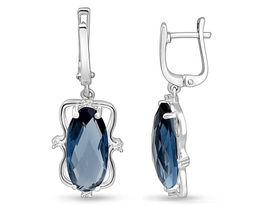 Серьги, танзанит выращ., Королева