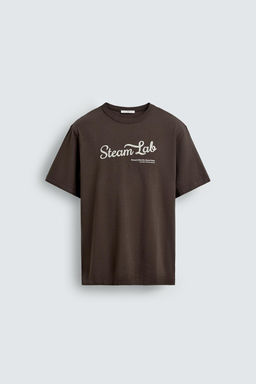 CAMISETA TEXTO BORDADO / Marr?n - Zara фото 6