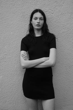 Vestido ajustado en punto de canale - H&m фото 2