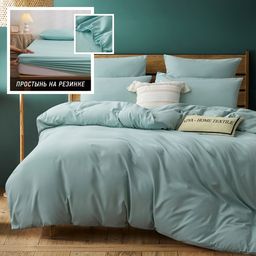 Комплект постельного белья Однотонный Сатин на резинке CSR034 2 спальный