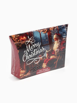 Цена за 2 шт. Чай новогодний подарочный, черный Merry Christmas, со вкусом облепихи с имбирем, 20 г - Фабрика счастья фото 2
