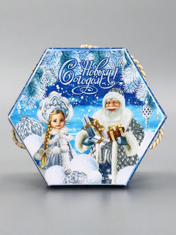 Цена за 2 шт. Подарочная новогодняя коробка Краски зимы, для сладких подарков, 18?18?14 см - Simaland фото 3