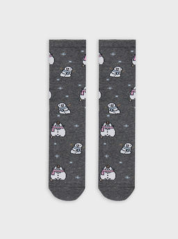 Цена за 5 пар! НОСКИ ДЕТСКИЕ КРАСНЫЕ СО СНЕГОВИКАМИ - Mark formelle фото 5