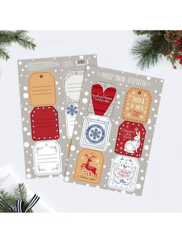 Цена за 10 шт. Шильдики на подарки «Новогоднее настроение», 16×24 см, набор 6 шт.