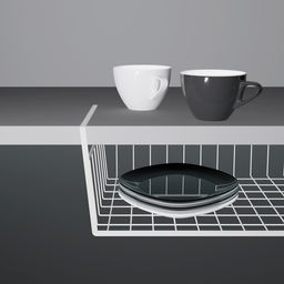 Корзина сетчатая навесная на полку Доляна, 35×23×12 см, белая