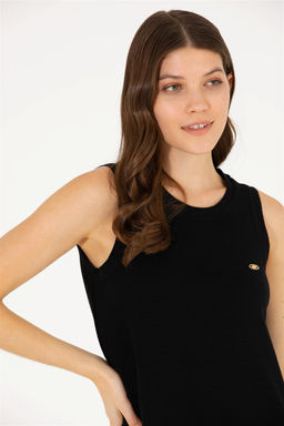 U. S. Polo Assn Женское черное трикотажное платье с круглым вырезом - U.s. polo assn фото 10