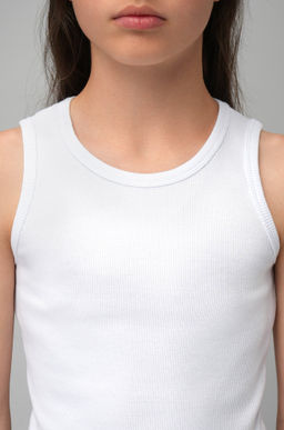 Майка-топ в рубчик для девочки Happyfox