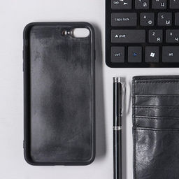 Чехол LuazON для iPhone 7 Plus/8 Plus, с отсеками под карты, кожзам, коричневый