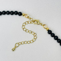 Колье из черного Агата и Горного Хрусталя 42 см +