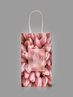 Цена за 2 шт. Пакет подарочный крафт С 8 марта, 12?21?9 см