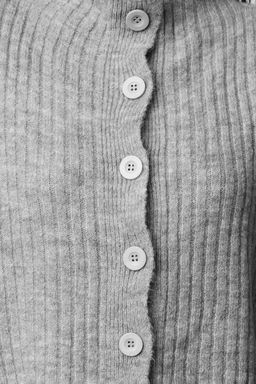 Koyu Gri Crop Yumusak Dokulu Dik Yaka Triko H?rka TWOAW22HI0174