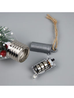 Ёлочный шар Снежная хвоя, 95.5 см, 1 LED, от батареек LR443, свечение тёплое белое - Luazon lighting фото 11